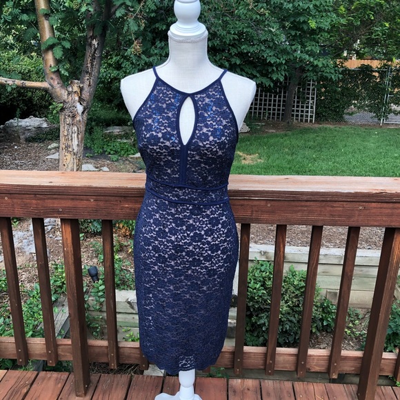 DB Established 1962 Dresses & Skirts - DB Established 1962 Blue Sequin Lace MIDI Dress, 4